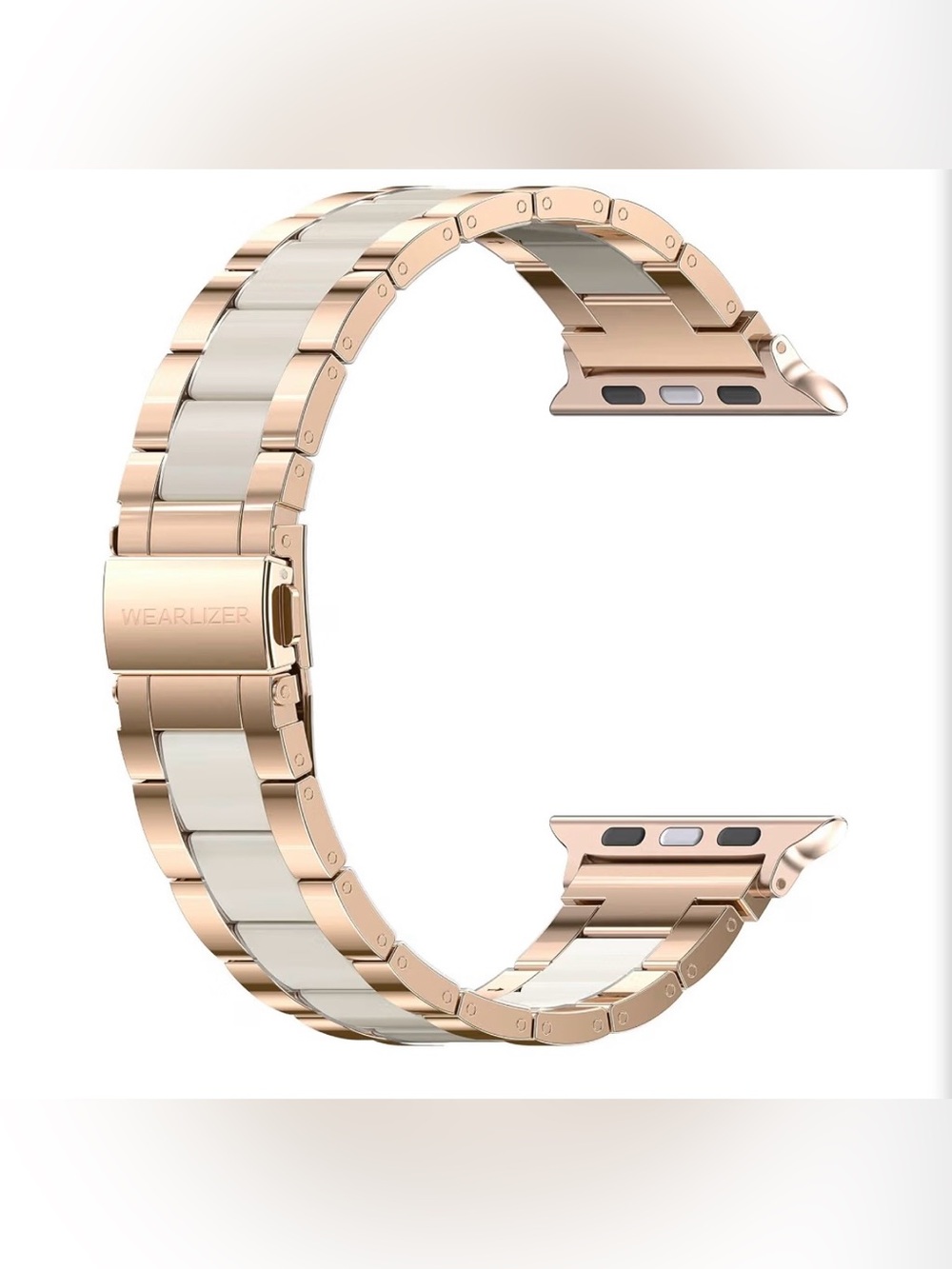 Rose Gold & Starlight Ceramic Link Band for Smartwatch